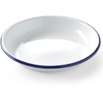 Assiette creuse �maill�e blanche, diam�tre 240 mm, hendi 621271