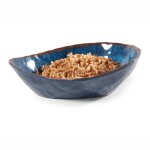 Assiette creuse en m�lamine bleu 23 x 17, 5 cm - pujadas