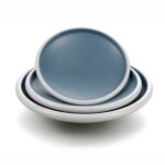 Assiette creuse m�lamine bleue � 25, 5 cm - pujadas