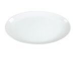 Assiette creuse ovale en porcelaine blanche 500 x 290 mm - olympia
