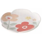 Assiette crysanto, forme de fleur, en cramique,  21 cm