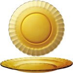 Assiette à dessert duralex picardie ambre, orange, diamètre 205 mm - lot de 6 Assiette à dessert duralex picardie ambre, orange, diamètre 205 mm - lot de 6