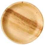 Assiette en feuille de palmier, ronde, 23 x 2, 5 cm, 25 pi�ces.