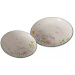 Assiettes avec motif floral florina, en c�ramique, lot de 2
