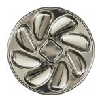 Assiette de présentation '8 huîtres' 23cm argent Assiette de présentation '8 huîtres' 23cm argent