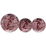 Assiette service 18 pices louise o acanto b grs rouge