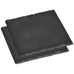 Assiette de service en ardoise, dimensions: 20 x 20 cm - lot de 2