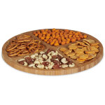Assiette de service en bambou, rond, plateau compartimenté, ø 33 cm, plat en - cas, fromage, pâtisseries, ... Assiette de service en bambou, rond, plateau compartimenté, ø 33 cm, plat en - cas, fromage, pâtisseries, ...