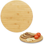 Relaxdays - assiette de service tournante 360, plateau tournant bambou, fromage huile pice confiture, ...