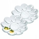 Assiette à ?ufs plateau à ?ufs en verre 2 pcs - kadax Assiette à ?ufs plateau à ?ufs en verre 2 pcs - kadax