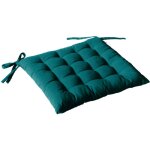 Assise matelass�e 38x38x3 lola 100% coton coloris vert emeraude