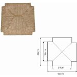 Okaffarefatto - sige de rechange 40 x 40 cm en paille palustre pour chaise rustique taverne