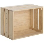 Calicosy - caisse en pin massif empilable - l51, 2 x h28 cm