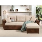 Bestmobilier - astoria - canap d'angle rversible - convertible avec coffre - velours et microfibre ...