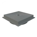 Astralpool - pi�ce � sceller piscine - couvercle de skimmer rond socle carr� - gris de