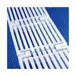 Plaque de caillebotis design longitudinal hauteur 24 mm - largeur 295 mm pour piscines avec rigole de ...