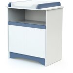 Les tendances - at4 - commode  langer 2 portes, 1 niche cotillon en bois