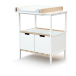 Les tendances - at4 - meuble  langer 2 portes en bois