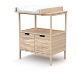 Les tendances - at4 - meuble  langer 2 portes en bois