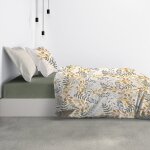 Atelier du coton - housse de couette 240x220 eloa + 2 taies coton bio 57 fils
