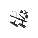 Kit 8 accessoires avec tube t�lescopique aluminium noir