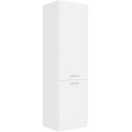 Atlas ? colonne de cuisine 2 portes ? l 60 x p 58 x h 210 cm ? bois et panneaux de particules ? rangement ...