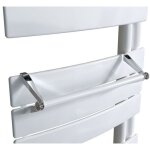 Atlantic - barre support à embout blanc pour sèche - serviettes lames plates 850223 Atlantic - barre support à embout blanc pour sèche - serviettes lames plates 850223