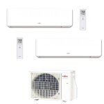 Atlantic fujitsu - pack climatiseur atlantic bi split takao m2 confort 5kw + 1 unit� 2kw ( 20m2 ) + 1 ...