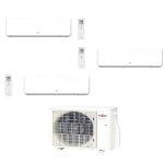 Atlantic fujitsu - pack climatiseur atlantic tri split takao m2 confort 5, 4 kw + 3 unit�s 2kw (3 x 20m2 ...