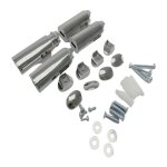 Atlantic - kit fixations murales chromées pour sèche serviette timelis, 4 pièces Atlantic - kit fixations murales chromées pour sèche serviette timelis, 4 pièces