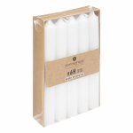 10 bougies baton blanches d2. 1 x h16 cm