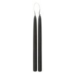 Lot de 2 bougies b�ton 'hugo' 30cm noir