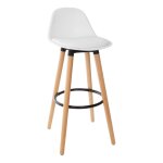 Atmosphera - lot de 2 tabourets bar dco style scandinave 'maxon' couleur: blanc