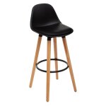Lot de 2 tabourets bar d�co style scandinave  maxon  atmosphera - couleur: noir