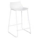 Atmosphera - lot de 2 tabourets bar design 'otac' couleur: blanc