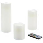 Lot de 3 bougies led '12 couleurs' 20cm multicolore