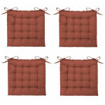 Atmosphera - lot de 4 galettes de chaise - 38 cm x 38 cm - terracota - livraison gratuite