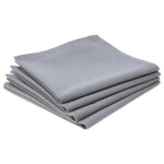 Lot de 4 serviettes de table 'coton' 40x40cm gris clair Lot de 4 serviettes de table 'coton' 40x40cm gris clair