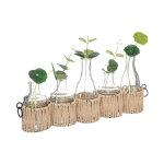 Atmosphera - lot de 5 soliflores & tiges 'cosy' 40cm beige