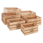 Lot de 6 caisses cagette d�co atmosphera - naturel