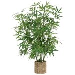 Atmosphera - bambou artificiel en pot naturel vert h100cm ? crateur d'intrieur