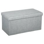 Banquette coffre pliante 'tomaz' 76cm gris clair Banquette coffre pliante 'tomaz' 76cm gris clair