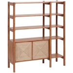 Atmosphera - biblioth�que 2 portes apala 124x150cm bois cr�ateur d'int�rieur