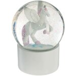 Atmosphera - boule  neige licorne gris d10cm crateur d'intrieur