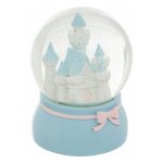 Atmosphera - boule � neige en verre ch�teau 13cm bleu