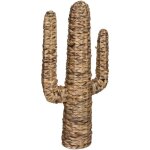 Cactus en jacinthe tresse haci ? sculpture dcorative beige, dimensions 38, 5 x 16, 5 x 75 cm ? livraison ...