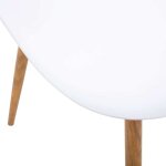 Chaise style scandinave 'ava' pieds métal imitation chêne atmosphera couleur: blanc Chaise style scandinave 'ava' pieds métal imitation chêne atmosphera couleur: blanc
