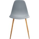 Chaise style scandinave 'ava' pieds métal imitation chêne atmosphera couleur: gris Chaise style scandinave 'ava' pieds métal imitation chêne atmosphera couleur: gris