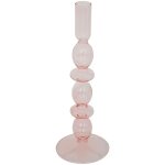 Chandelier verre rose clair h25, 7cm atmosphera crateur d'intrieur