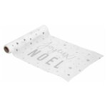Chemin de table nol la maison 28x500cm blanc - paris prix